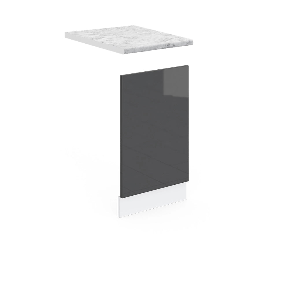 Pannello frontale R-Line Antracite lucido/Bianco 45 cm, PL Marmo Vicco