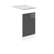 Pannello frontale R-Line Antracite lucido/Bianco 45 cm, PL Marmo Vicco