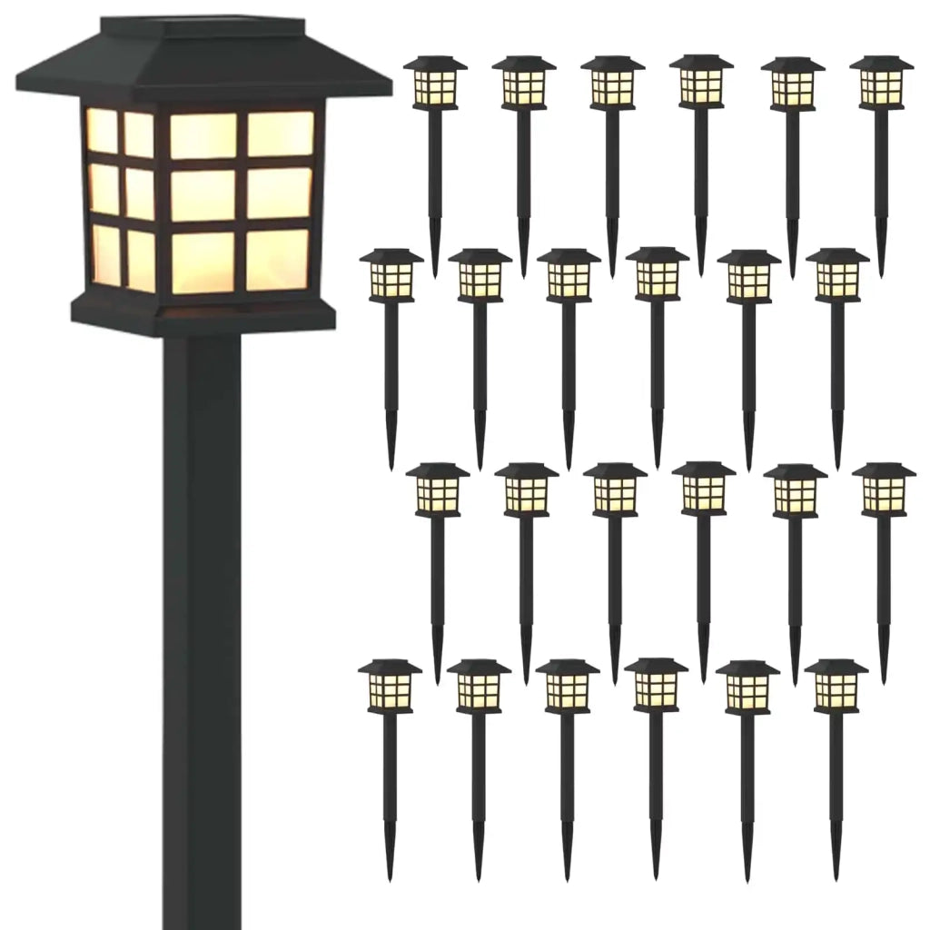 Luci solari da esterno con picchetto 24 pcs Bianco caldo PP 42042717