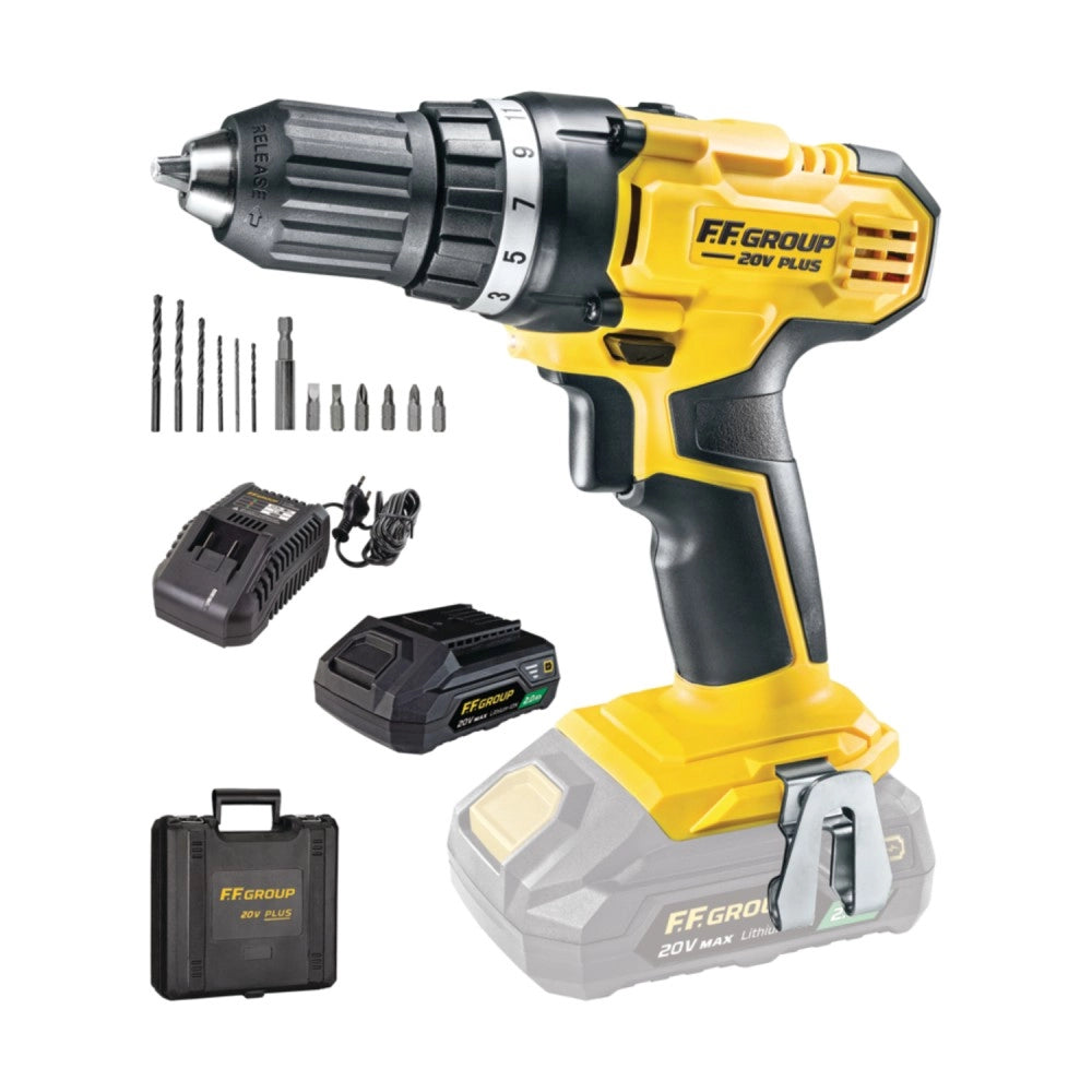 Ff group cdd/35 20v plus trapano avvitatore con 1 batteria uso semi professionale