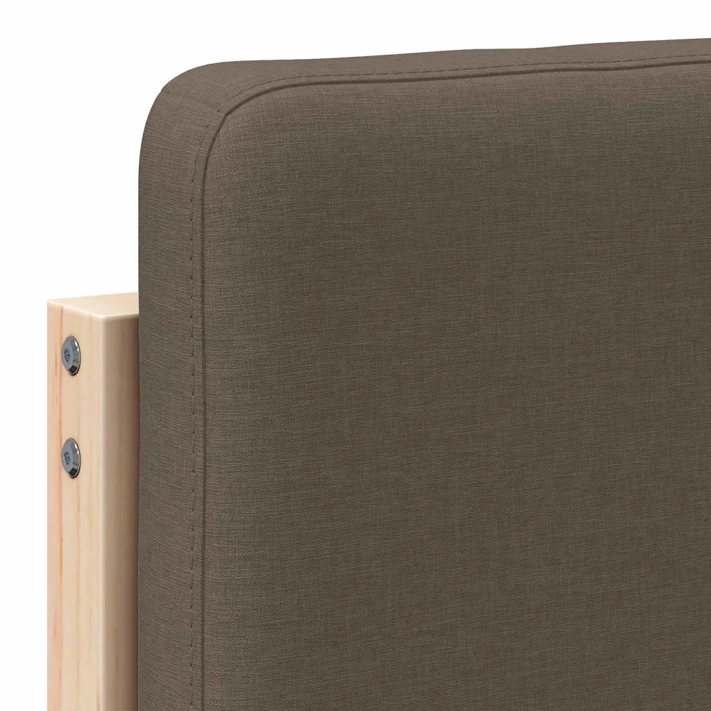 Testiera | Testata imbottita Marrone e taupe 90 cm Pino massello