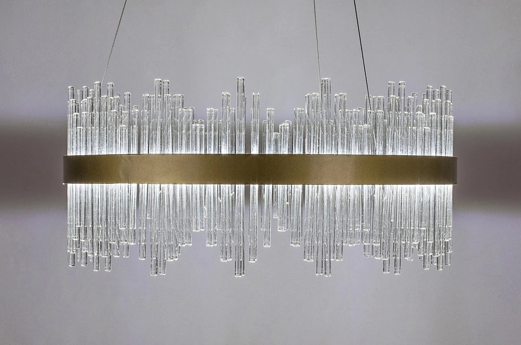 Lampada sospensione Rabalux Mabel LED 36W Ø58 oro vetro