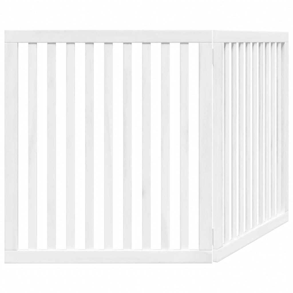 Cancello per Cani Pieghevole 2 Pannelli Bianco 160 cm Pioppo 352250