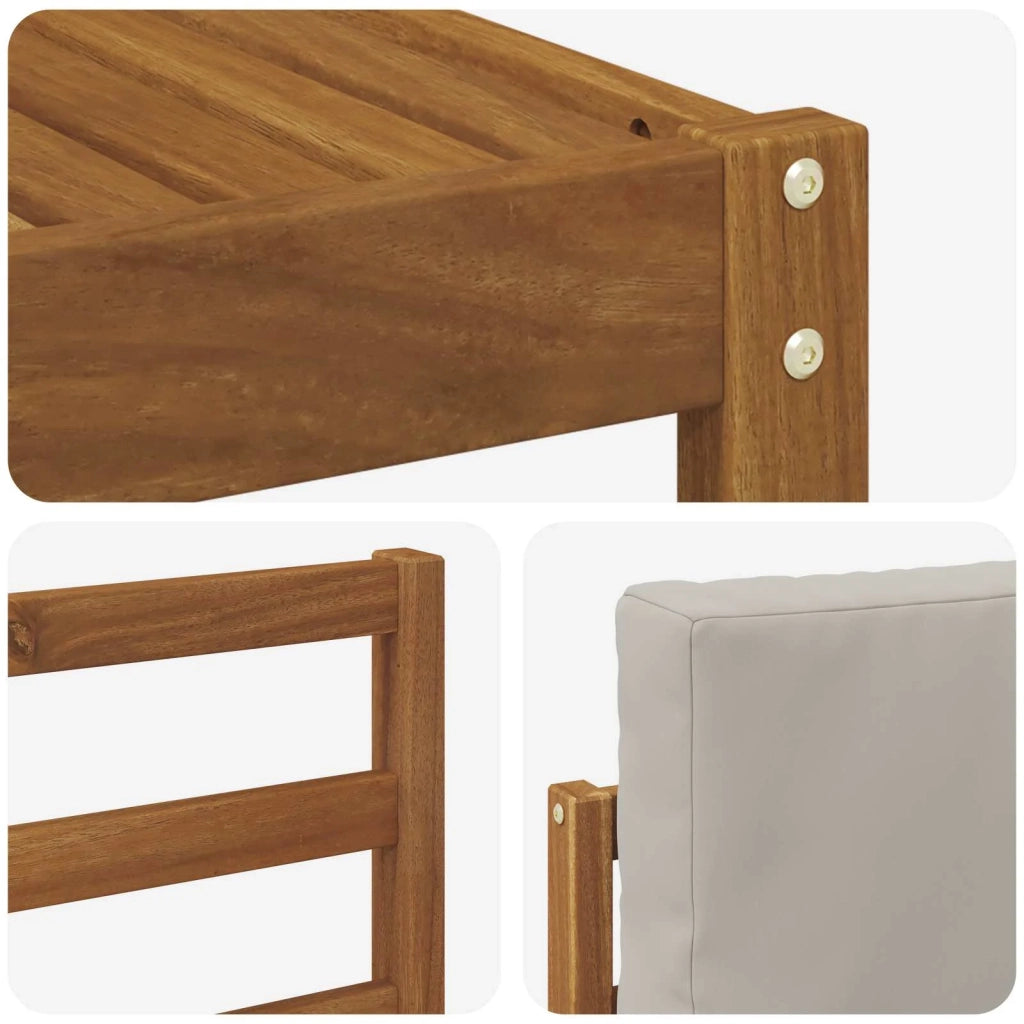 Set di divani da esterno 7 pcs Grigio Naturale e Chiaro 3366484