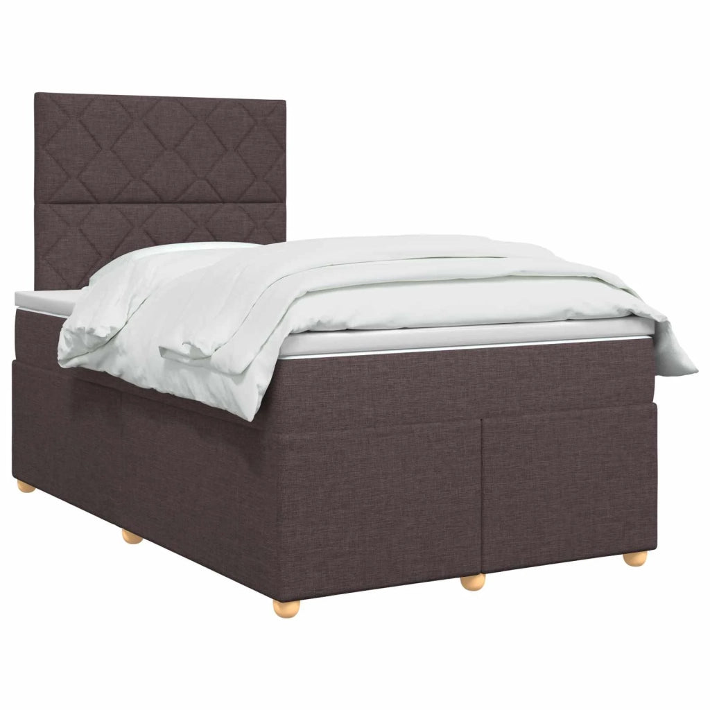 Letto box spring con materasso Marrone Scuro 120 x 200 cm 3455332