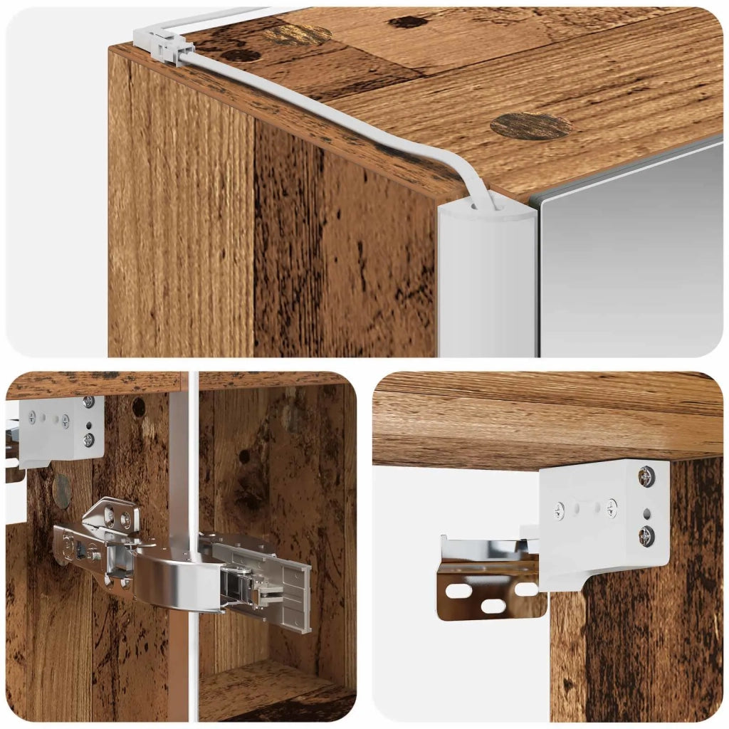 Mobiletto per specchio da Bagno | Armadio da bagno Legno vecchio