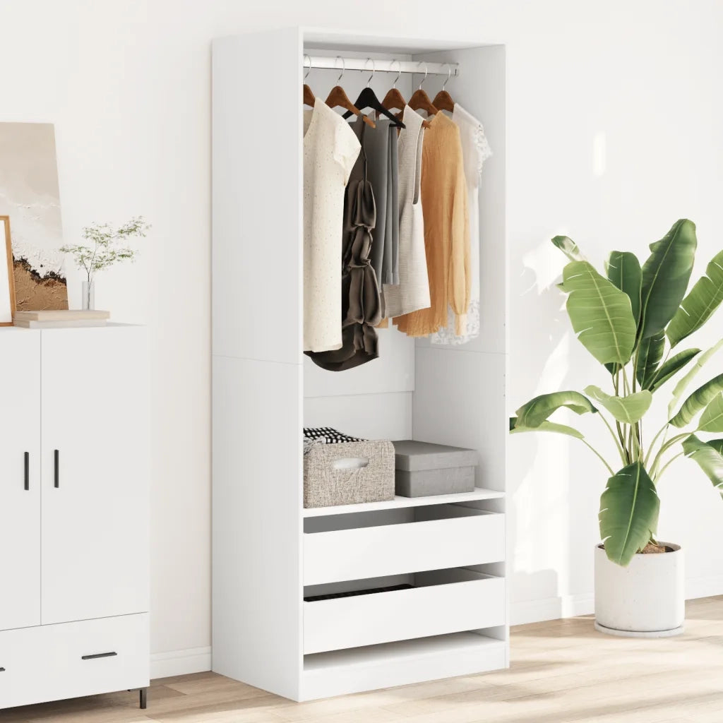 Armadio Bianco 80x50x200 cm in Legno Multistrato 3307747