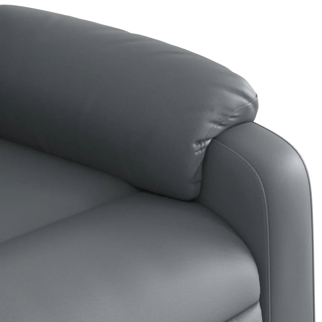 Poltrona Reclinabile Grigia in Similpelle 373525