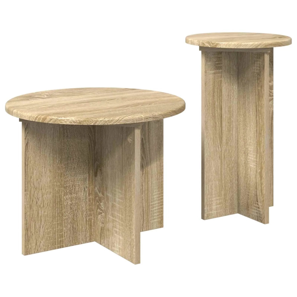 Set tavolini 2 pcs Rovere Sonoma Legno ingegnerizzato 8001030