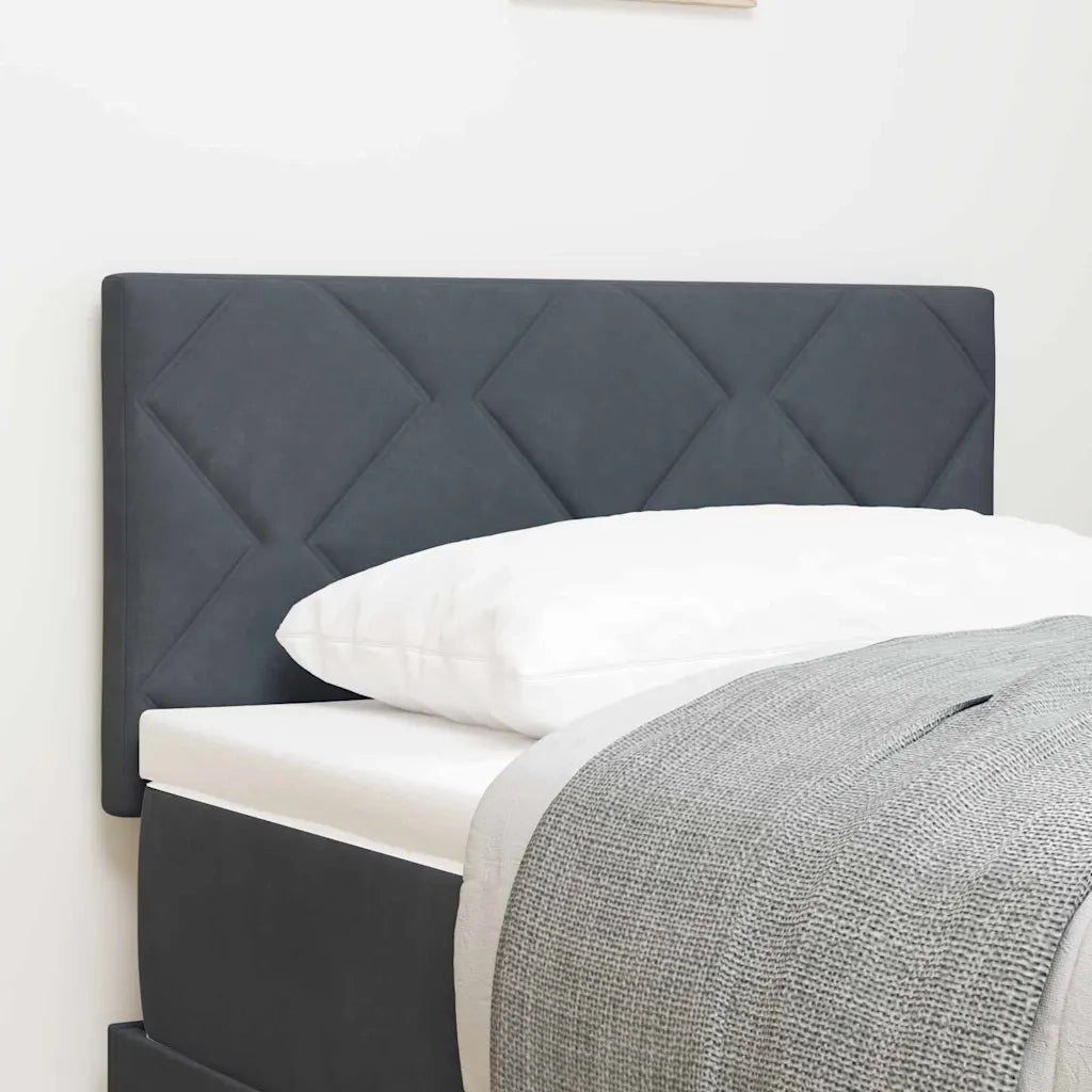 Testiera | Testata Grigio scuro 80 cm Velluto