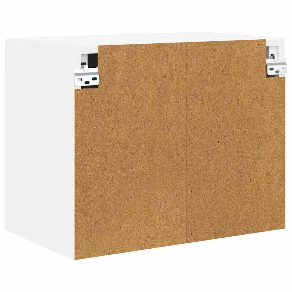 Set di 2 pensili da cucina moderni con ripiani pratici per riporre oggetti 50 x 31 x 40 cm legno composito bianco 02_0054242