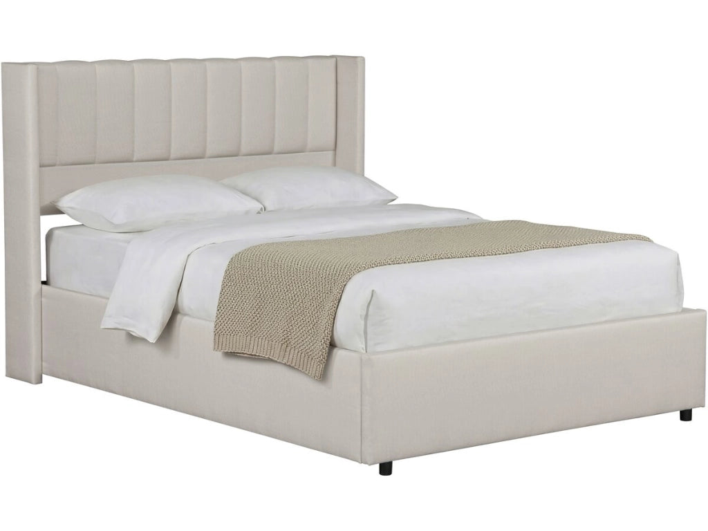 Letto matrimoniale in lino con contenitore