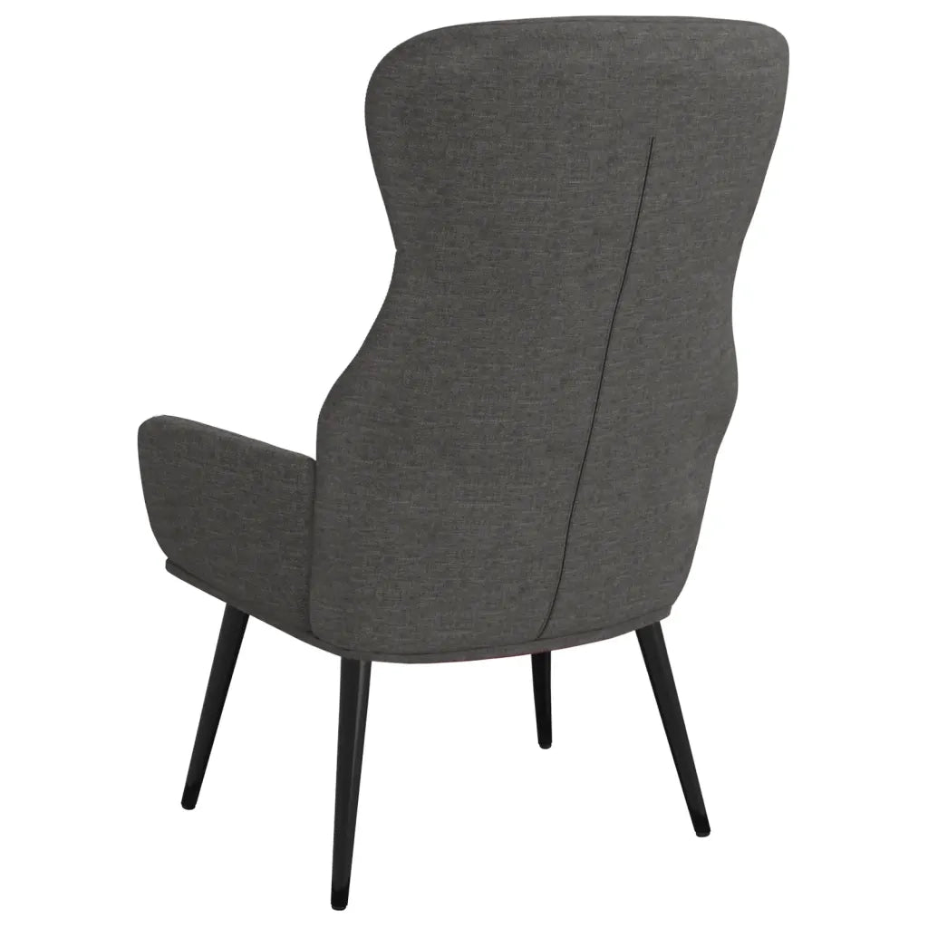 Poltrona | Sedia Relax Grigio Scuro in Tessuto