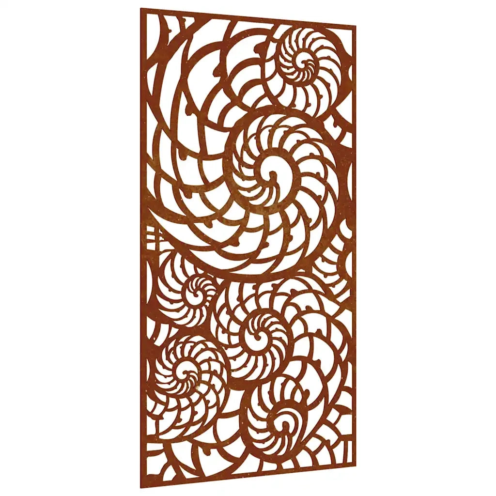 Decorazione Muro da Giardino 105x55cm Conchiglia Acciaio Corten CFW5880077