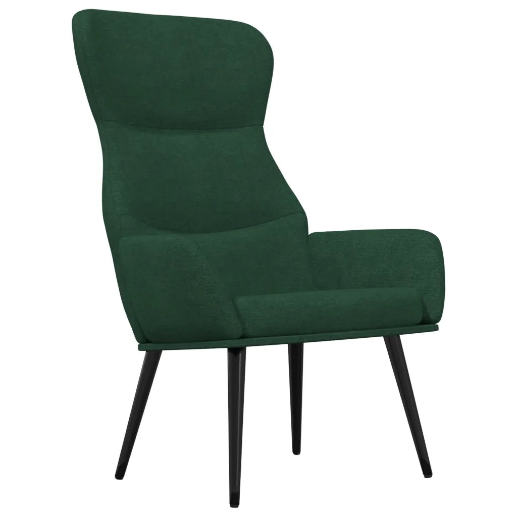 Sedia Relax Verde Scuro in Tessuto 341076