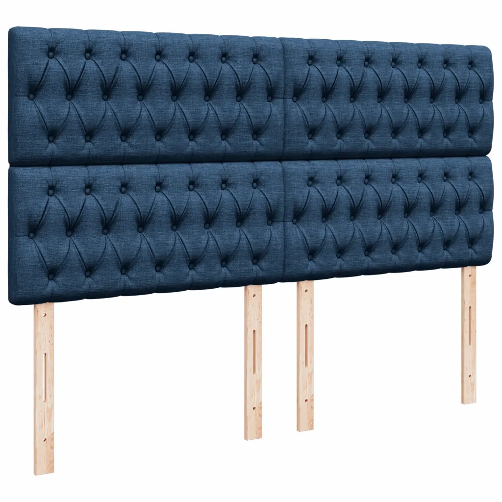 Giroletto a Molle con Materasso Blu 200x200 cm in Tessuto 3292908