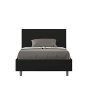 BS COM Letto una piazza e mezza senza rete imbottito 120x190 similpelle nero