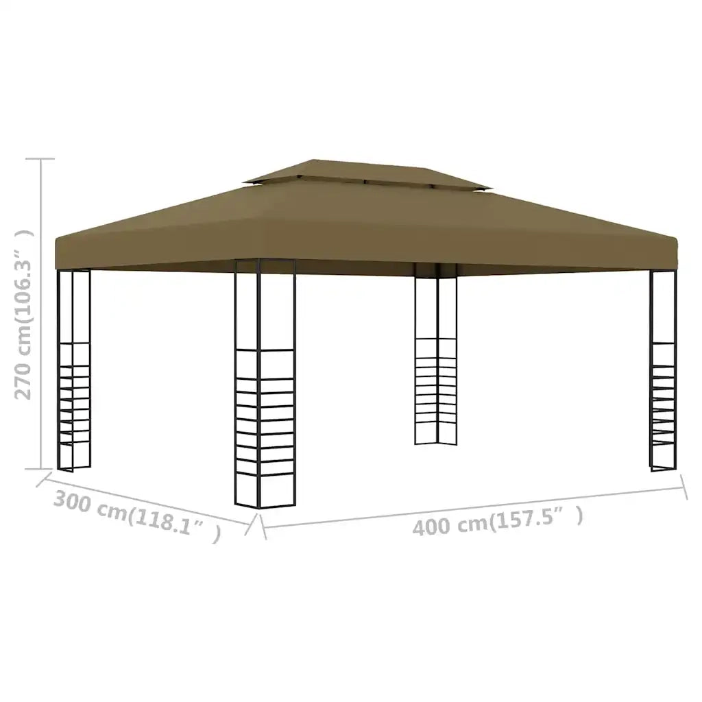 Gazebo 3x4 m Grigio Talpa 180 g/m² 312229