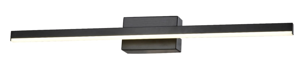 Applique moderna nera a barra 60cm LED 8W 4000K Reality