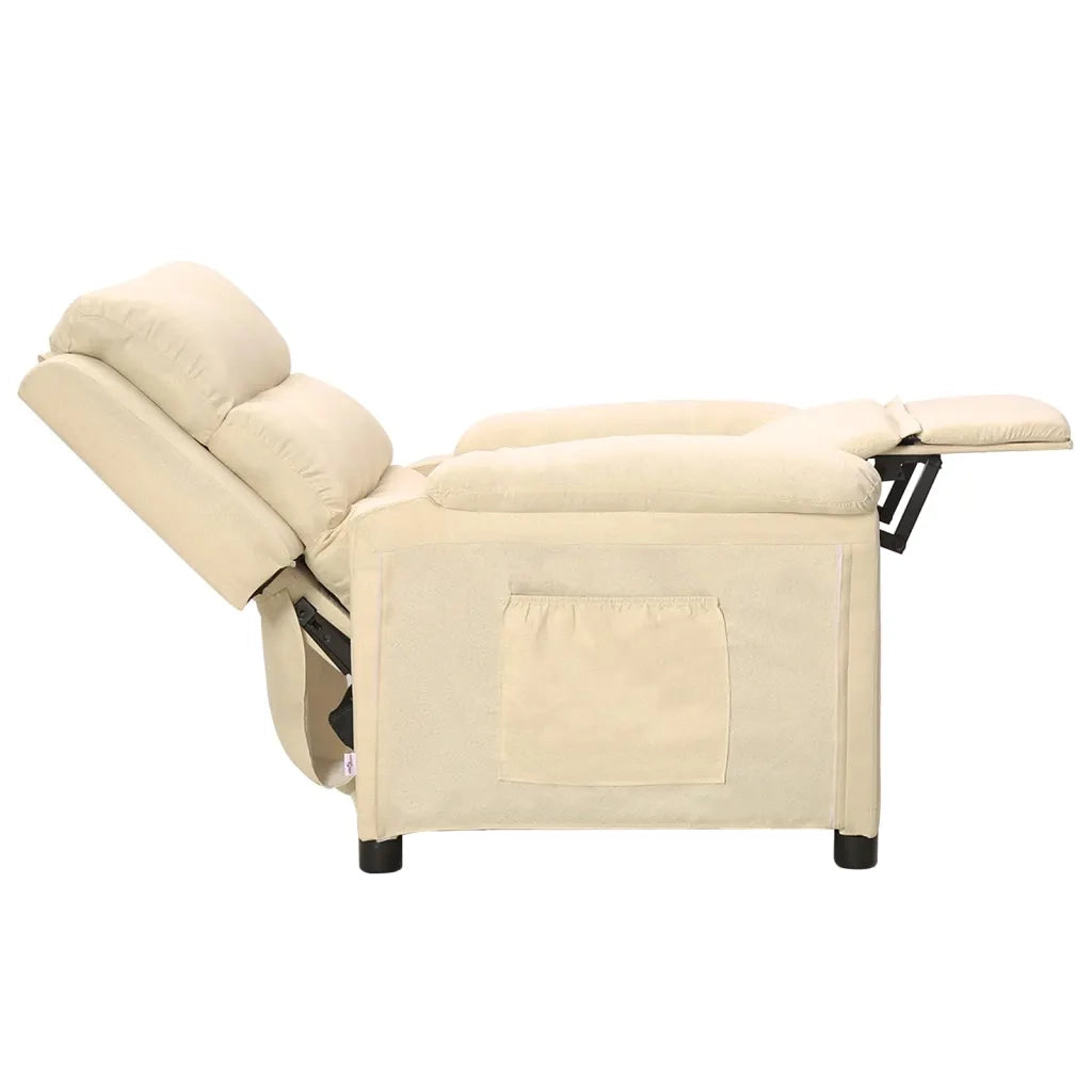 Poltrona Reclinabile in Tessuto Crema 342348