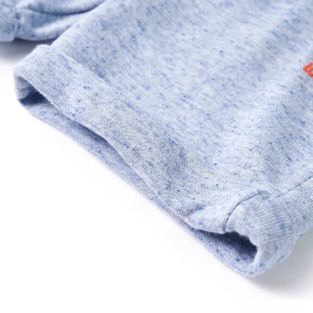 Pantaloncini per Bambini con Coulisse Blu MÃ©lange 128