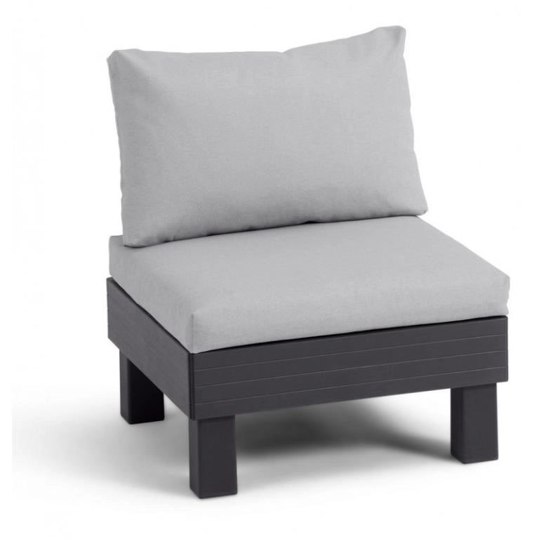 Set Divanetto Poltrona da Giardino Elements + Cuscino Grey 65 x 74 x 73 cm