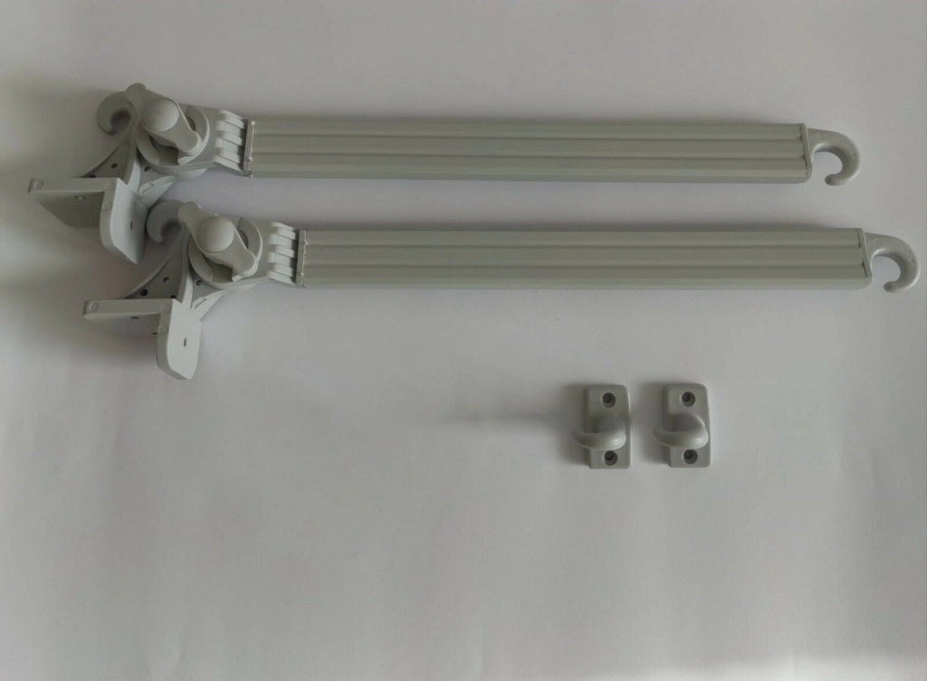 Braccetti per Tende da Sole in Alluminio 70 cm Coppia Kit con Ganci Vari Colori