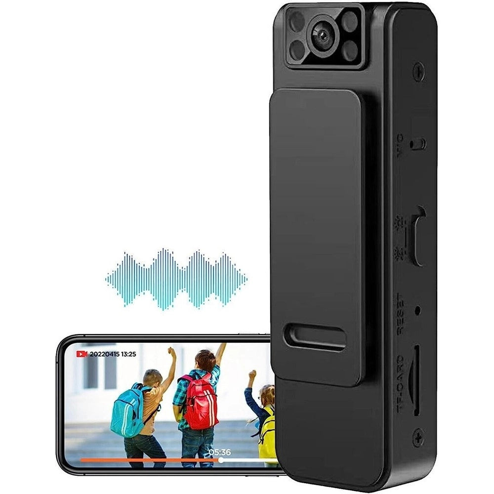 Trade Shop - Telecamera Spia Microcamera Infrarossi Bodycam Visione Notturna Registratore -