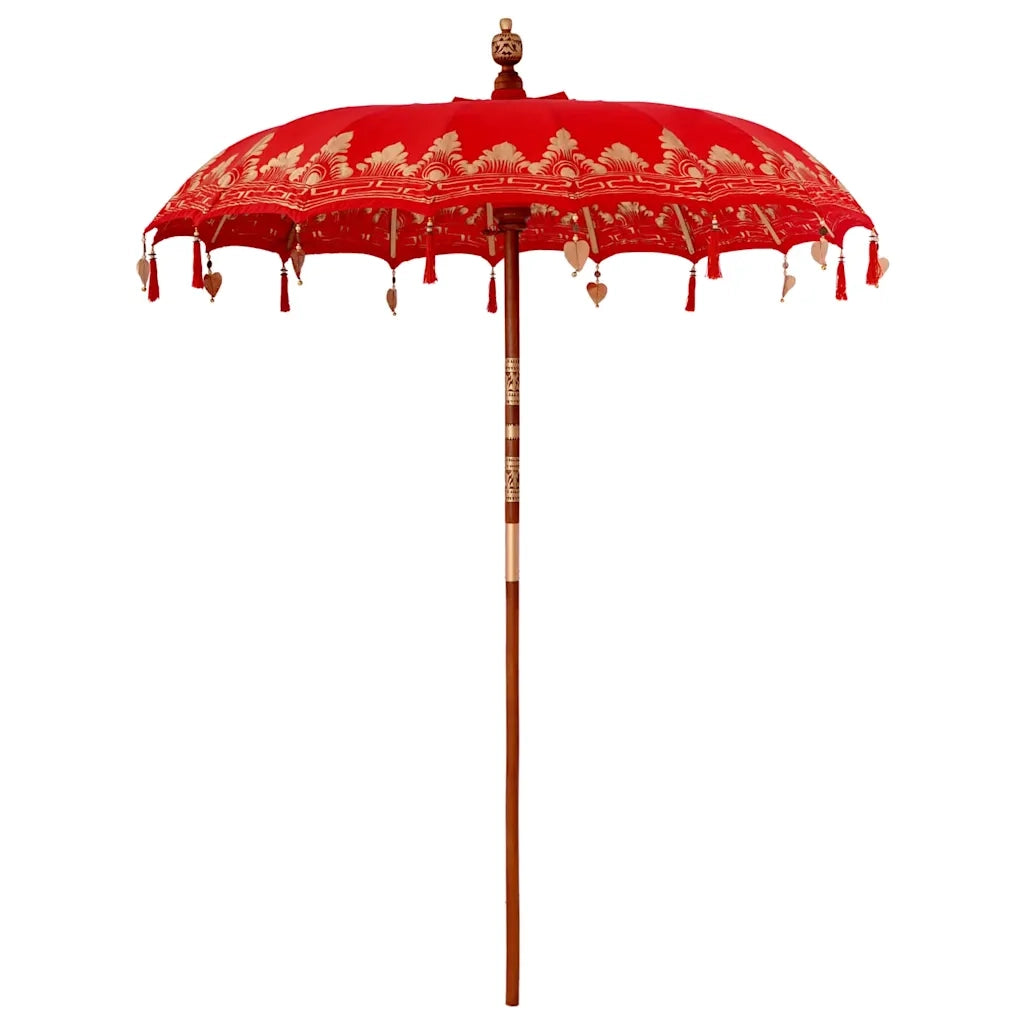 Parasol Balinese 260 Rosso 180-190 cm Cotone e legno massello 3356896