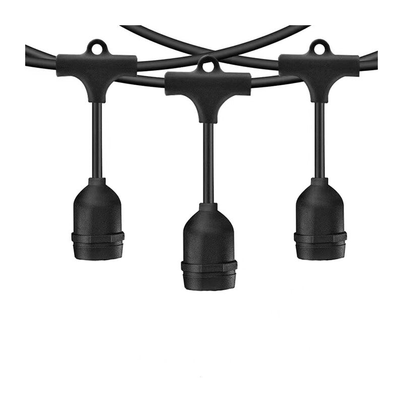 LUCI P/GAZEBO OMBRELLONE 10 M C/10 PORTALAM NERO