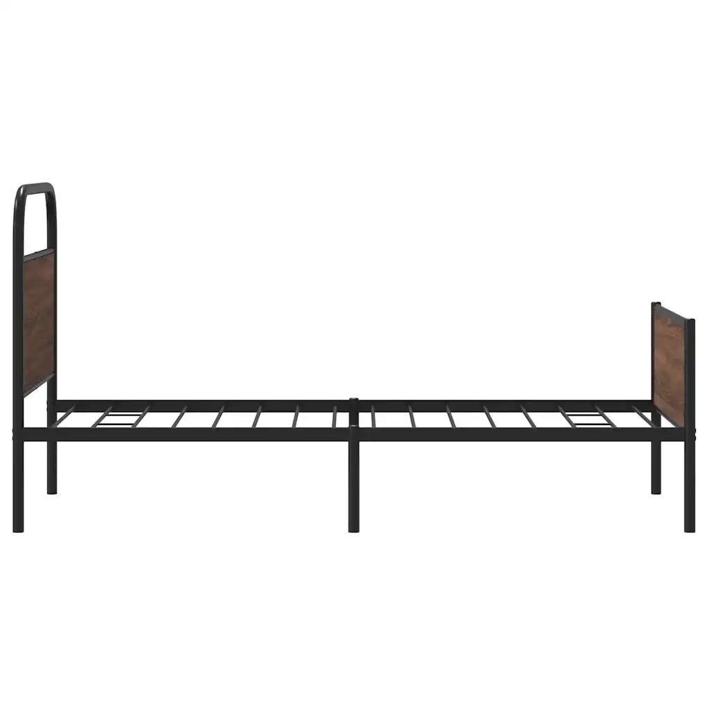 Giroletto senza Materasso-Struttura Letto Rovere Marrone 90x190cm in Truciolato 331037