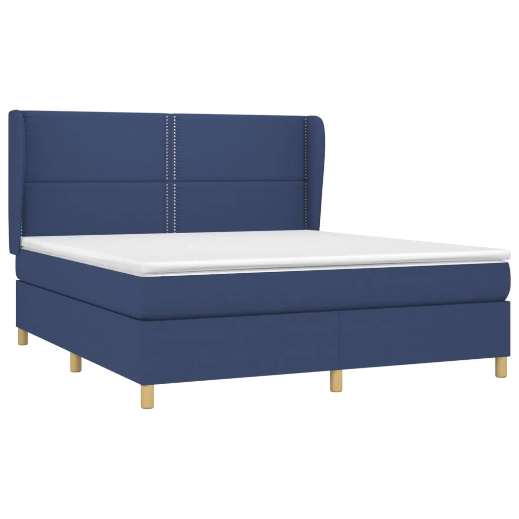 Giroletto a Molle con Materasso Blu 180x200 cm in Tessuto 3128467