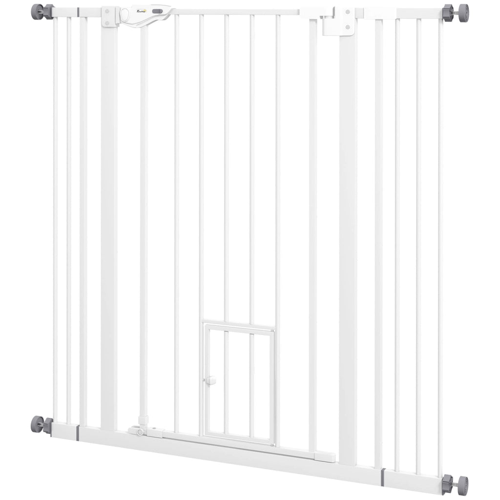 Cancello per cani ¨C Minimal ¨C 104 cm, acciaio, bianco