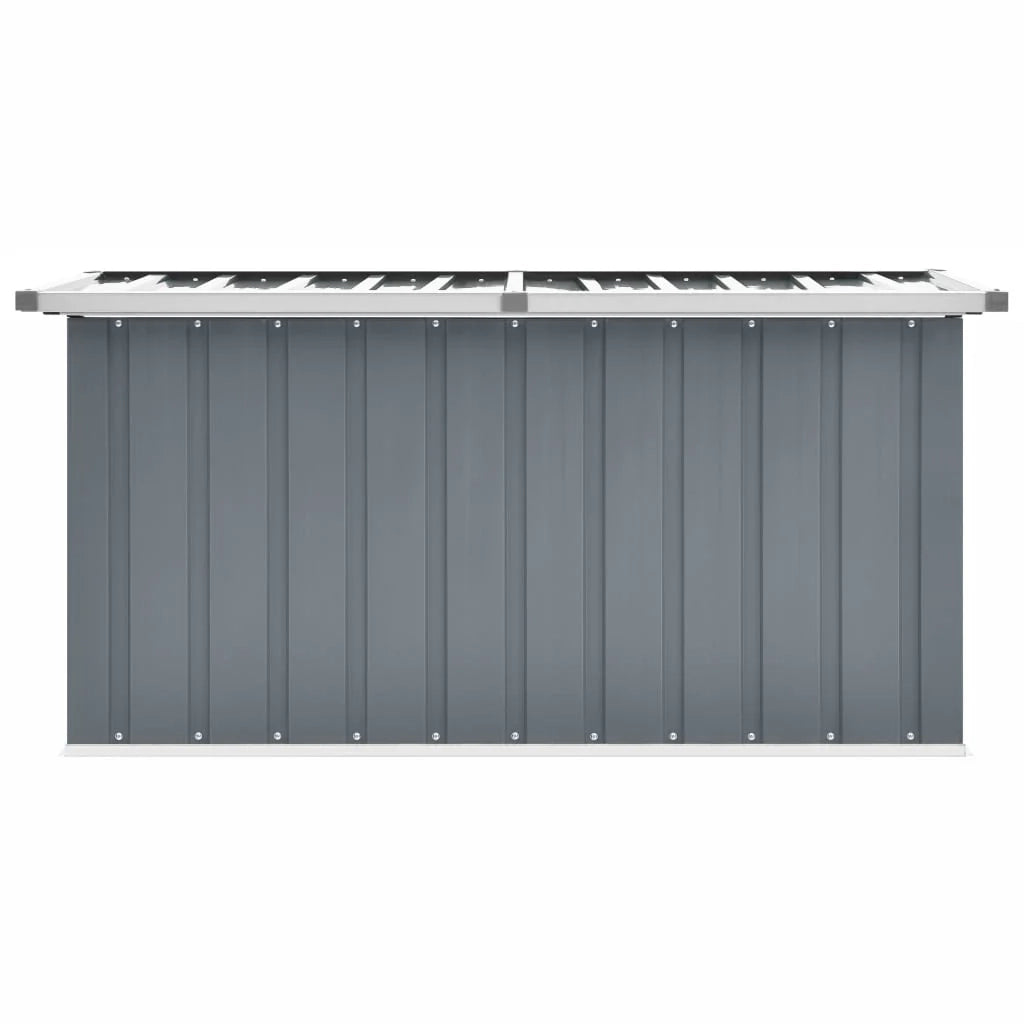 Baule portaoggetti da giardino 129 x 67 x 65 cm grigio 02_0013082