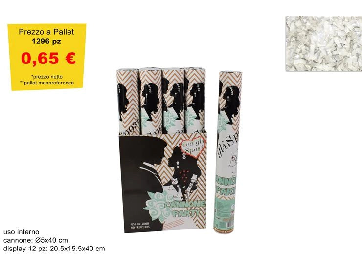 Sparacoriandoli cannone sposi 40 cm ds