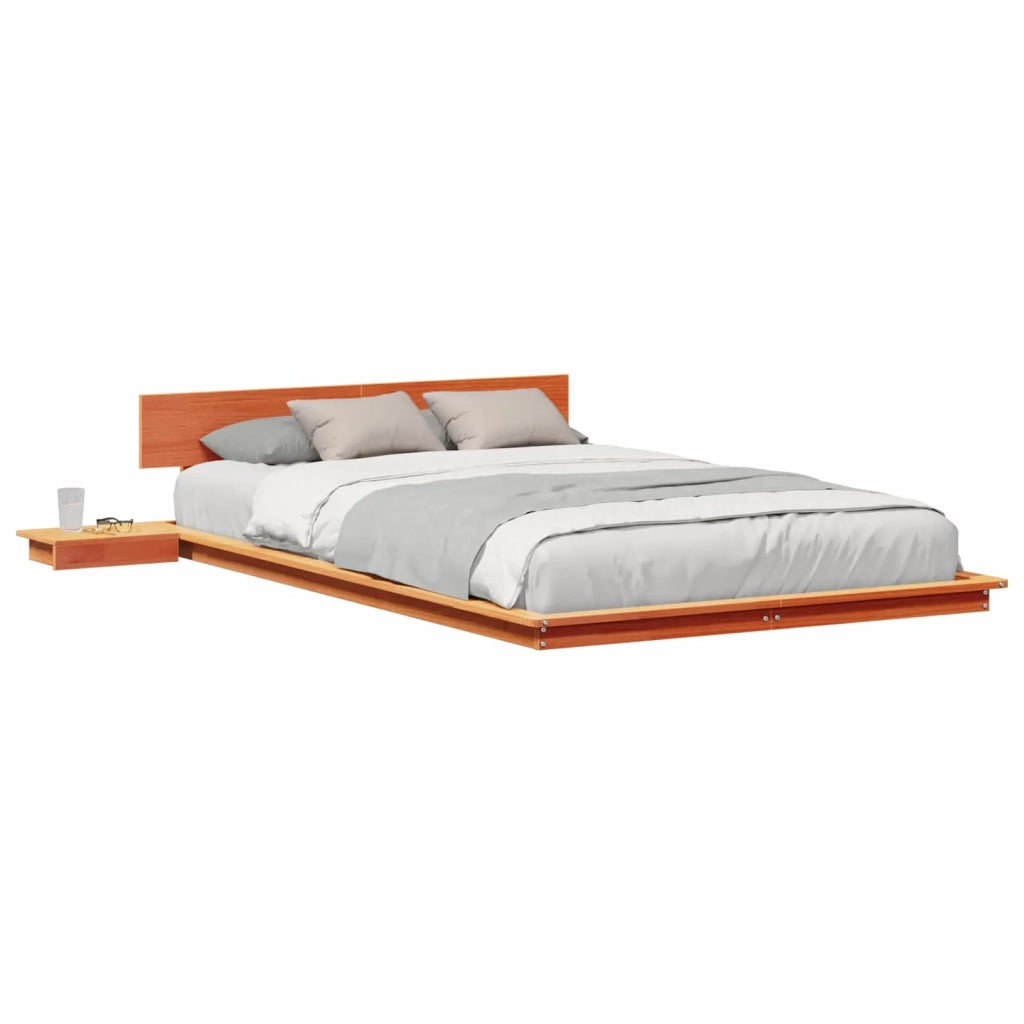 Struttura del letto-Giroletto Marrone 135 x 190 cm legno 353032