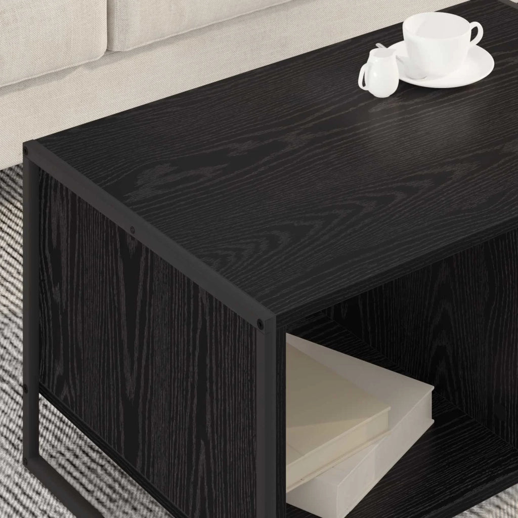 Tavolino da salotto Rovere Nero 80 x 50 x 40 cm 886432