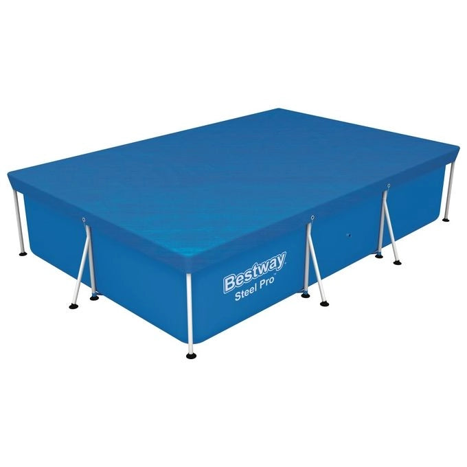 Bestway 58106 Flowclear Telo Copertura Piscina Rettangolare Fuori Terra 304x205 cm per Piscine 300x201x66 cm