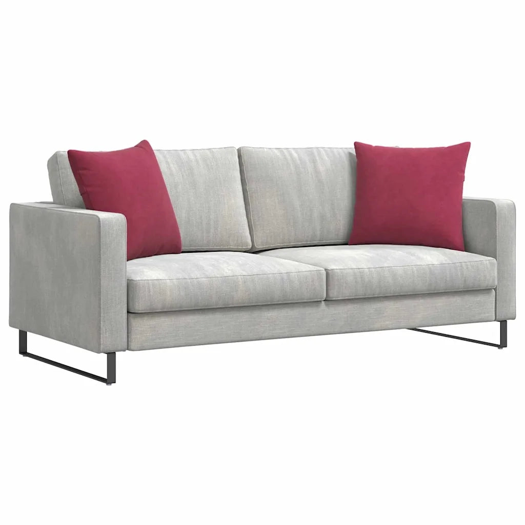 Cuscini da Divano 2 pcs Rosso Vino 50 x 50 cm Tessuto in Cords 42013976