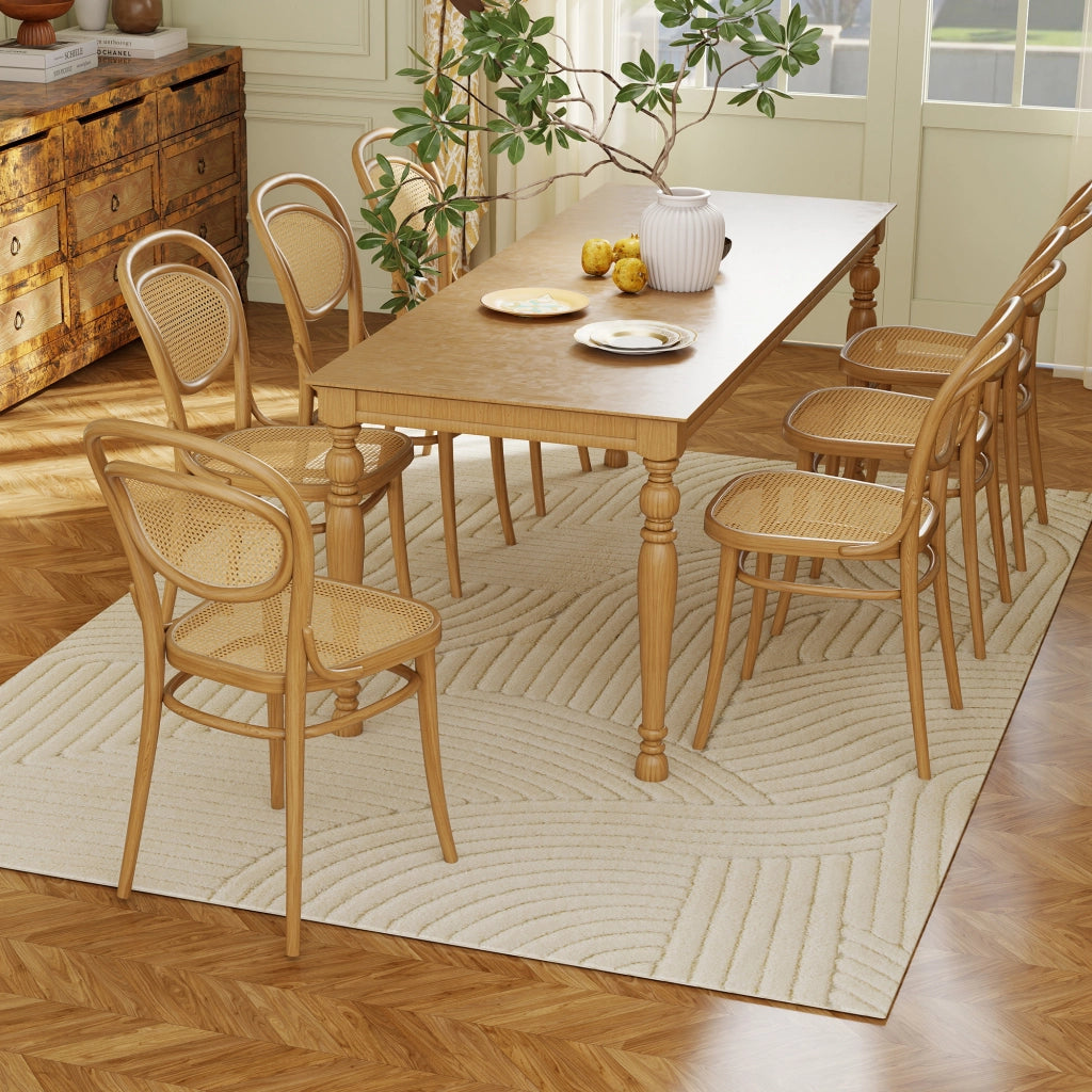 Tappeto Moderno Salone ¨C zephmum ¨C Pelo Corto Antiscivolo Crema 230x160 cm