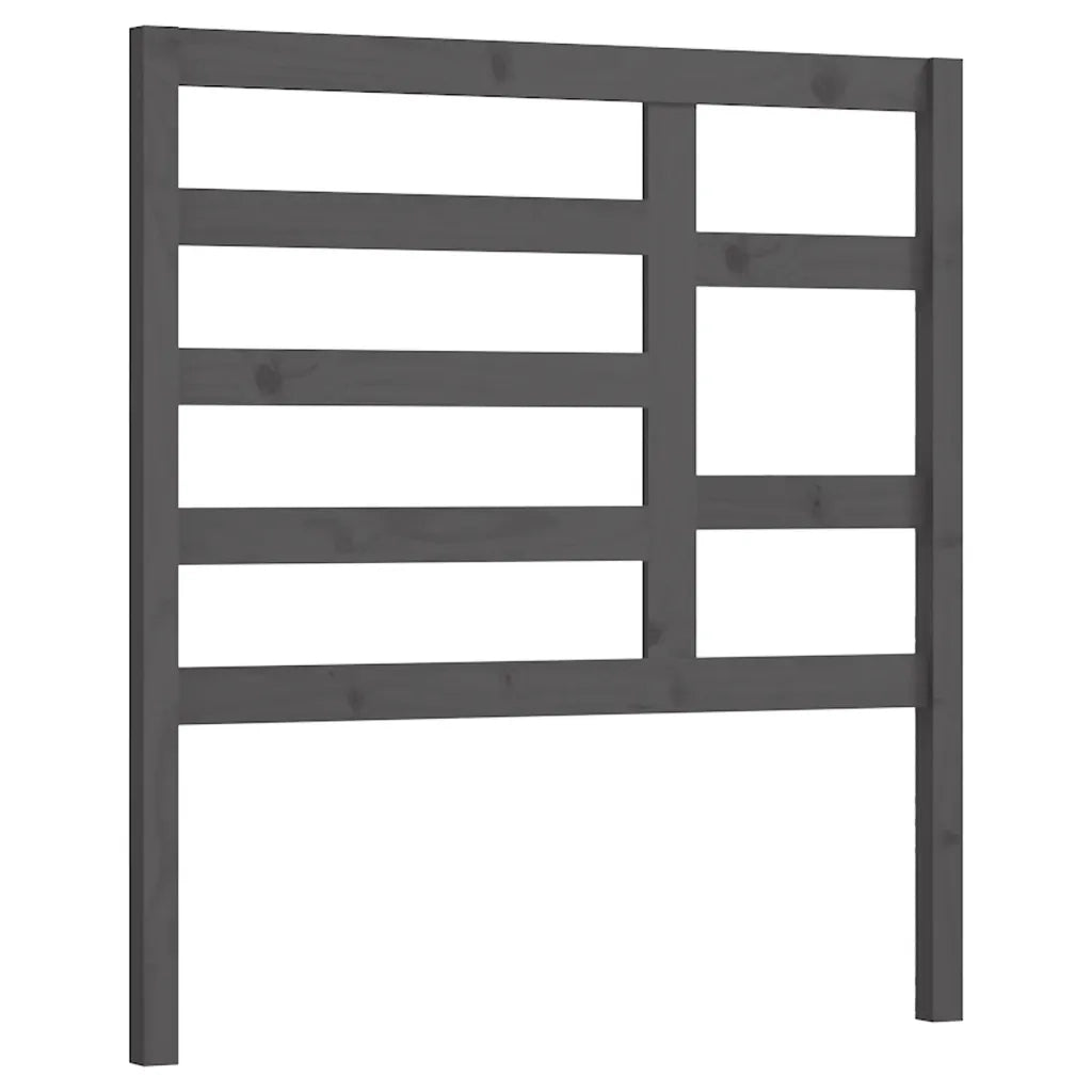 Testiera per Letto Grigia 96x4x104 cm in Legno Massello di Pino 818122