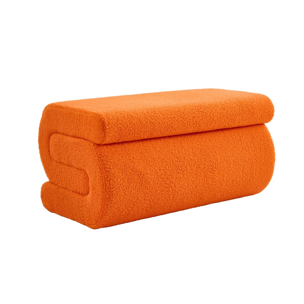 Panca in bouclé 1-2 posti, arancione