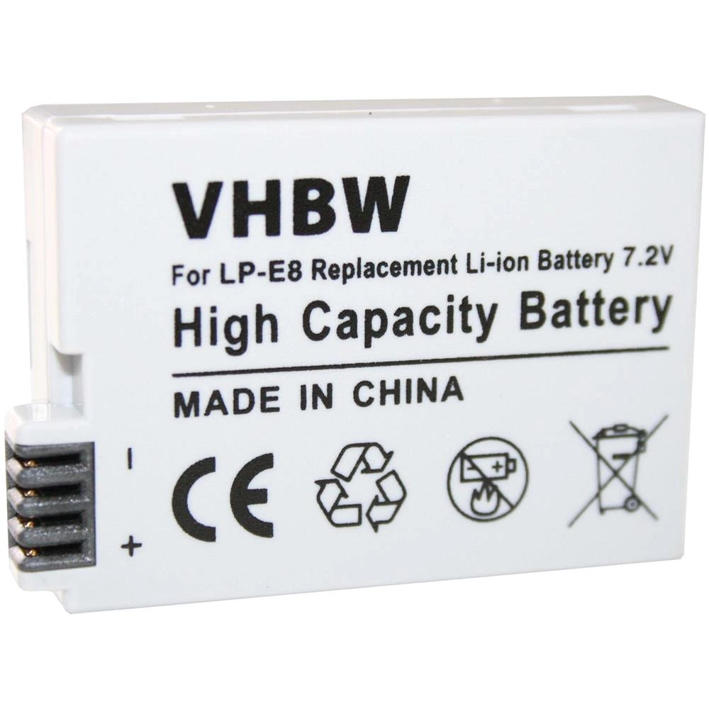 Batteria Fotocamera per Canon LP-E8 7.2V 1120 mAh