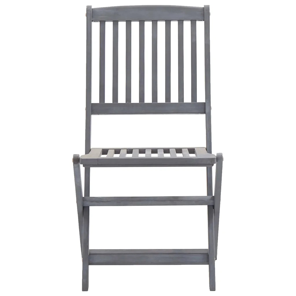 Sedie da Giardino Pieghevoli 4pz con Cuscini in Massello Acacia 3064586