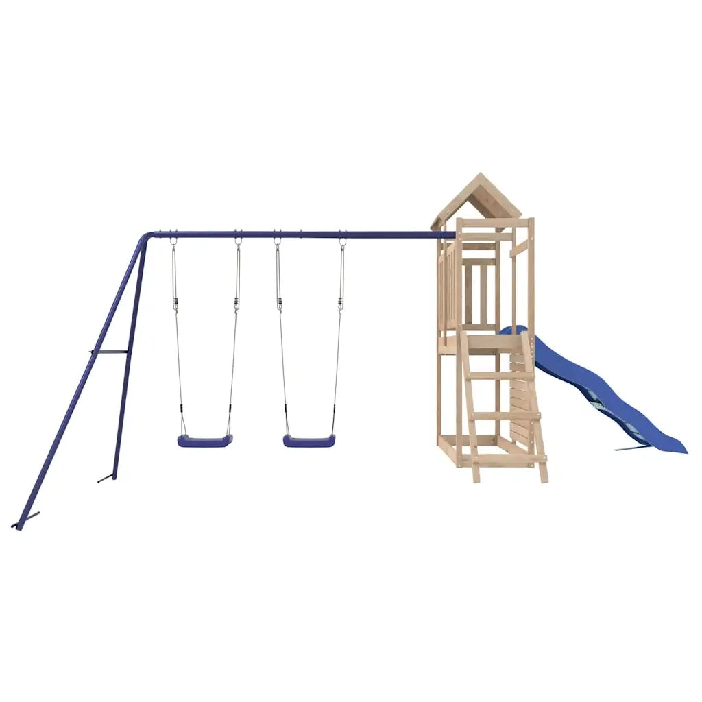 Set da Gioco da Esterno in Legno Massello di Pino