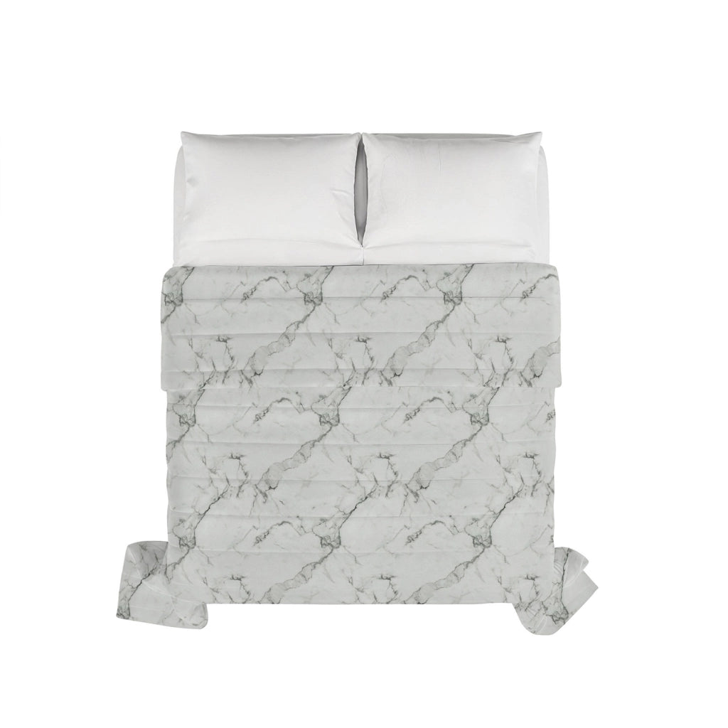 Trapuntino Double Face Matrimoniale 100gr con Stampa in Microfibra Marble