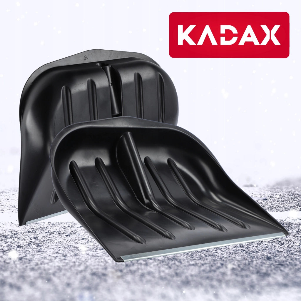 Pala da neve KADAX, raschietto da neve senza manico, largo, 2 pezzi