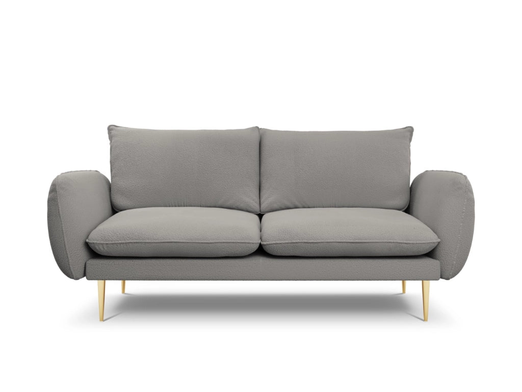 Cosmopolitan Design - Divano "Vienna" 2 posti in bouclé grigio 