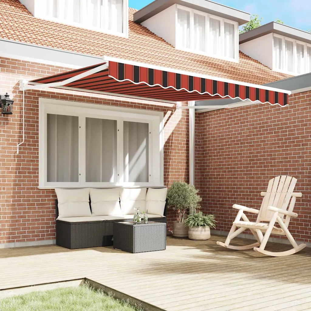 Tenda da Sole Arancione e Marrone 350 x 250 x 165 cm Poliestere 3330233
