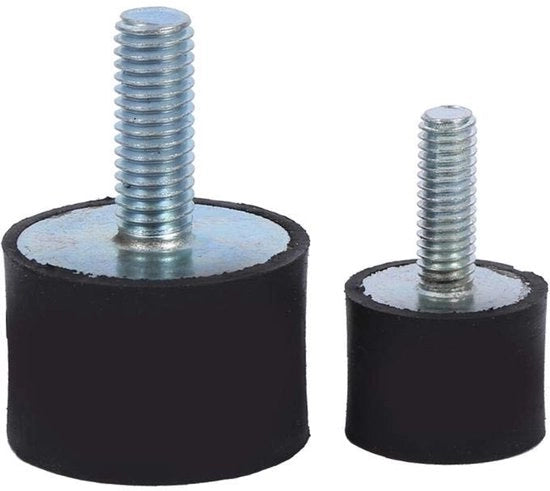 Isolatore di Demping con Trilling - Materiale: Lega di Alluminio - Colore: Nero/Argento - Diametro della Vite 6mm/8mm